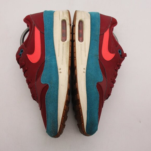 Nike Air Max 1 Burgundy Teal 2018 Men's Size 10.5 Athletic Sneakers AH8145-601 - Picture 8 of 10